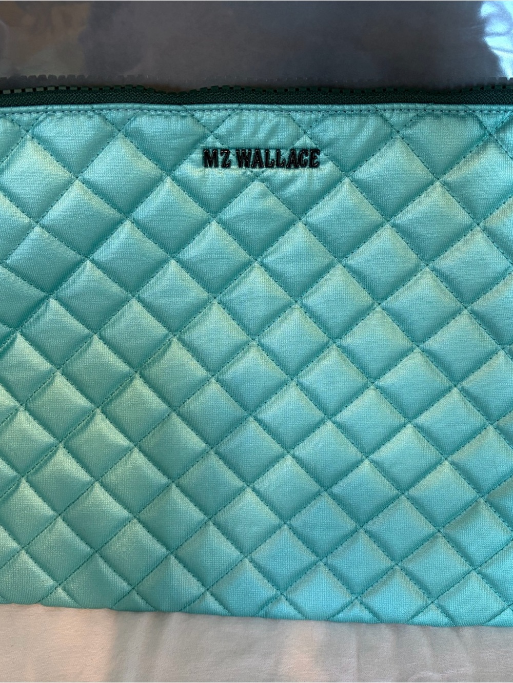 MZ Wallace Large Metro Pouch Aqua Teal - Picture 11 of 11
